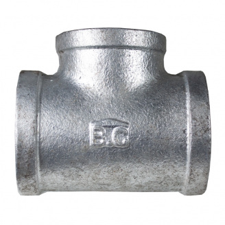 Трійник редукційний чавунний оцинкований В.С BBB 1 1/4” х 1”