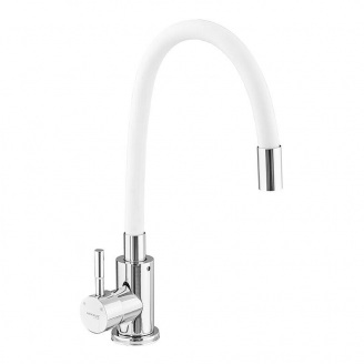 Смеситель для кухни Mixxus SUS-011 Chrome Refl.White (нерж. сталь) (MI6233)