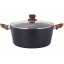 Кастрюля классическая с крышкой Bravo Chef 26 см 4.9 л Черный (6859889) Київ