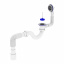 Сифон для ванни ZERIX SV-01-A 1 1/2" прямоточний з випуском та переливом (ZX4957) Київ