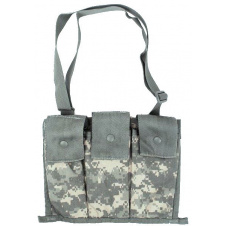Подсумок тактический для трех магазинов Military М16, M4 Molle II Bandoleer Ammunition Pouch пиксель
