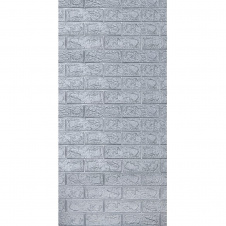Самоклеющаяся 3D панель Sticker Wall SW-00001445 Под серебряный кирпич в рулоне 3080x700x3мм