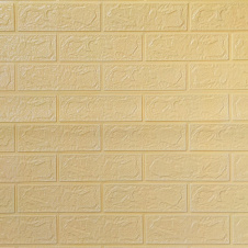 Самоклеюча 3D панель Sticker Wall під бежеву цеглу в рулоні 20000x700x3мм (R009-3-20)