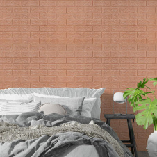 Самоклеющаяся 3D панель под кирпич Кофе с молоком 700х770х5мм SW-00001801 Sticker Wall