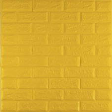 3D панель самоклеющаяся кирпич Желтый 700x770x5мм (010-5) Sticker Wall SW-00000146