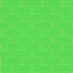 3D панель самоклеюча цегла Зелена 700x770x3мм (013-3) Sticker Wall SW-00000639 Миколаїв