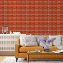 Самоклеюча декоративна 3D панель цегла контраст мідь Loft Expert 680x680x4 мм Хмельницький