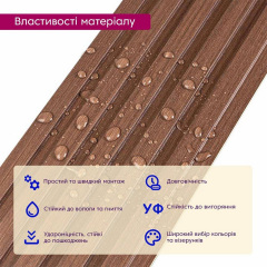 Декоративная рейка WPC стеновая капучино 3000*150*9мм (D) SW-00001868 Sticker Wall Цумань