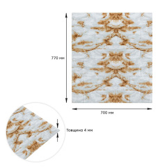 Панель стеновая 3D Sticker Wall 700х770х4 мм Бело-коричневый (D) SW-00001963 Запорожье