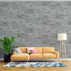 Самоклеюча стінова PET плитка 3D Loft 600х300х2 мм Сірий (PET-1683) Токмак