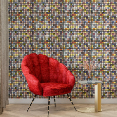 Самоклеюча алюмінієва плитка Sticker Wall 300х300х3 мм Різнокольоровий (SW-00001925) Дніпро
