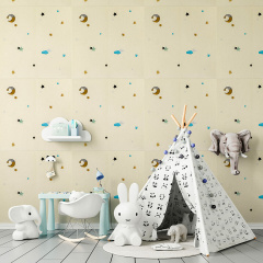 Панель стінова 3D 700*700*4mm зірки та місяць на бежевому фоні (D) Sticker Wall SW-00001971 Кропивницький