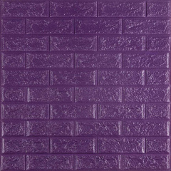 3D панель самоклеюча цегла Фіолетова 700x770x5мм (016-5) Sticker Wall SW-00000150 Ірпінь