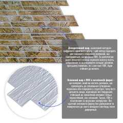Декоративная ПВХ панель под кирпич Sticker Wall 960*480*4мм (D) SW-00001839 Коричнево-серая Ахтырка