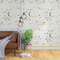 Самоклеящийся плинтус РР белый с золотой полоской 2300*140*4мм (D) SW-00001812 Sticker Wall Вознесенск