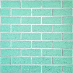 Самоклеющаяся стеновая панель Sticker Wall 3D NEW CULTURAL WALL 70*70cm*5mm GREEN+SILVER (D) SW-00001803 Бердичев