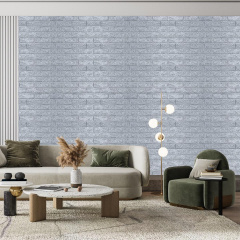 Самоклеюча 3D панель Sticker Wall SW-00001197 Під срібну цеглу в рулоні 20000x700x3мм Херсон