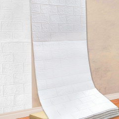 Самоклеющаяся 3D панель Sticker Wall под белый кирпич в рулоне 20000x700x3мм (R001-3-20) Одесса