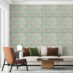 Панель стеновая 3D 700х770х4мм коричнево-зеленый узор (D) Sticker Wall SW-00001988 Винница