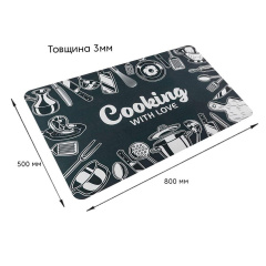 Вологопоглинаючий килимок Sticker Wall 50*80CM*3MM (D) SW-00001888 Сірий Житомир