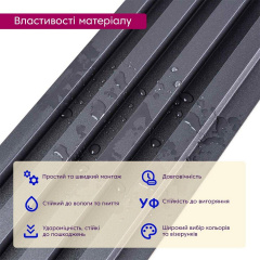 Декоративная стеновая рейка 3000*160*23мм (D) SW-00001861 Sticker Wall Киев