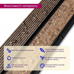 Декоративна PS рейка Sticker Wall 122*2900*12мм (D) SW-00001749 Софіївська Борщагівка