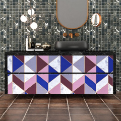 Самоклеюча плівка Sticker Wall SW-00001225 Рожеві трикутники 0,45х10м Київ
