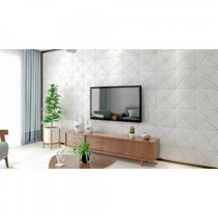 Самоклеящаяся 3D панель 3D Loft Белый ромб 700x700x6,5 мм Запоріжжя