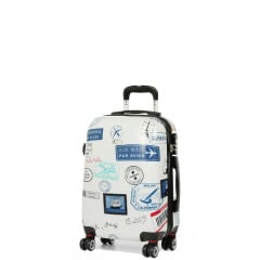 Чемодан Малый (S) Поликарбонат под Ручную кладь Airtex 809 Stamp 44 л 54x35x23 см Разноцветный Киев