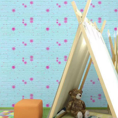 Самоклеюча 3D панель Sticker Wall SW-00001362 Блакитні кульбаби 700х770х4мм Павлоград