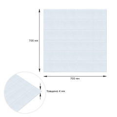 Панель стінова 3D Sticker Wall 700х700х4 мм Білий (D) SW-00001964 Бровари