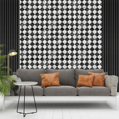 Самоклеюча PET мозаїка Sticker Wall 300х300х4 мм Чорно-білий (D) SW-00002450 Дніпро