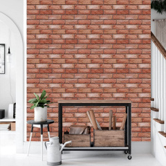 Декоративна ПВХ панель цегла Sticker Wall SW-00001426 960х480х4 мм Коричнево-рожева Балаклія