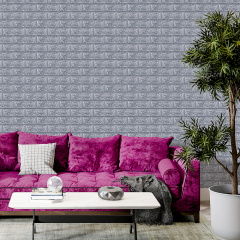 Самоклеющаяся декоративная 3D панель под кирпич серебро 3D Loft 700x770x2мм Харьков