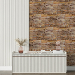 Декоративна панель ПВХ під цеглу 960*480*4мм (D) Sticker Wall SW-00001837 Коричнева Братське