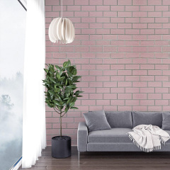 Самоклеющаяся стеновая панель Sticker Wall Розовая 3D NEW CULTURAL WALL 70*70см*4мм PINK+SILVER (D) SW-00001501 Акимовка