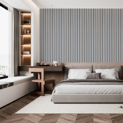 Декоративная стеновая рейка Sticker Wall 160*23*3000мм (D) SW-00001528 Светло-серая Киев