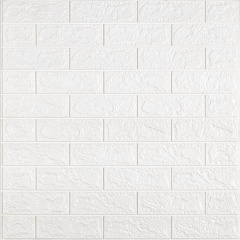 Панель стінова в рулоні 3D Sticker Wall 700х19600х2 мм Білий SW-00002277 Суми