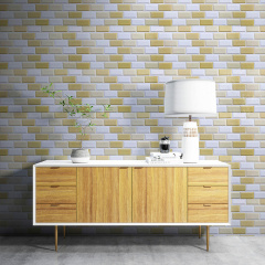 Декоративная ПВХ панель бело-бежевый клинкерный кирпич Sticker Wall SW-00001430 960х480х4мм Хуст