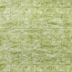 Декоративна 3D панель самоклейка під цеглу DEEP Green 700х770х5мм (069) Sticker Wall SW-00000171 Умань