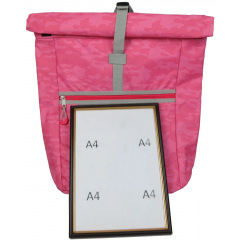 Женский городской рюкзак Rolltop Uncle Sam IAN313561 22L Розовый Буча