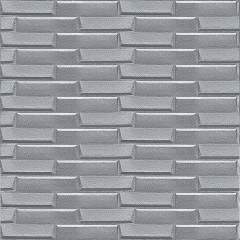 Самоклеюча 3D панель кладка срібло Sticker Wall 3080х700х5мм Доманівка