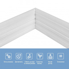 Самоклеючий плінтус РР білий 2300*140*4мм (D) SW-00001808 Sticker Wall Рівне