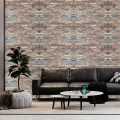 Самоклеюча 3D панель Sticker Wall SW-00001319 Під камінь червоний піщаник 700x770x3мм Київ