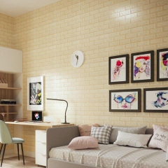 Самоклеюча 3D панель Sticker Wall під бежеву цеглу в рулоні 3080x700x3мм (R009-3) Тернопіль
