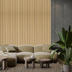Декоративная стеновая рейка 160*23*3000мм (D) SW-00001539 Sticker Wall Светло-коричневая Новая Каховка
