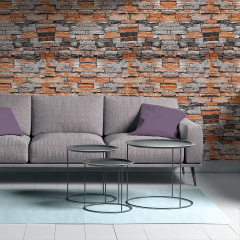 Самоклеюча декоративна 3D панель під цеглу в рулоні 3D Loft піщаник 20 м 20000x700x3 мм Іршава
