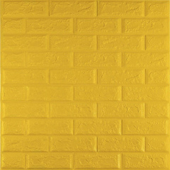 3D панель самоклеюча цегла Жовта 700x770x5мм (010-5) Sticker Wall SW-00000146 Вишневе
