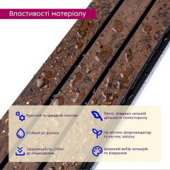 Декоративная PS рейка Sticker Wall 122*2900*12мм (D) SW-00001737 Цумань