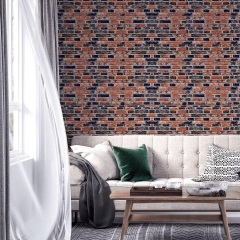 Самоклеюча 3D панель Sticker Wall SW-00001165 Під сіро-синю Катеринославську цеглу 700х770х3мм Полтава